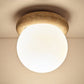 Colaeiel Disc-globe Travertine Ceiling Light