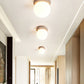 Colaeiel Disc-globe Travertine Ceiling Light