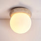 Colaeiel Disc-globe Travertine Ceiling Light
