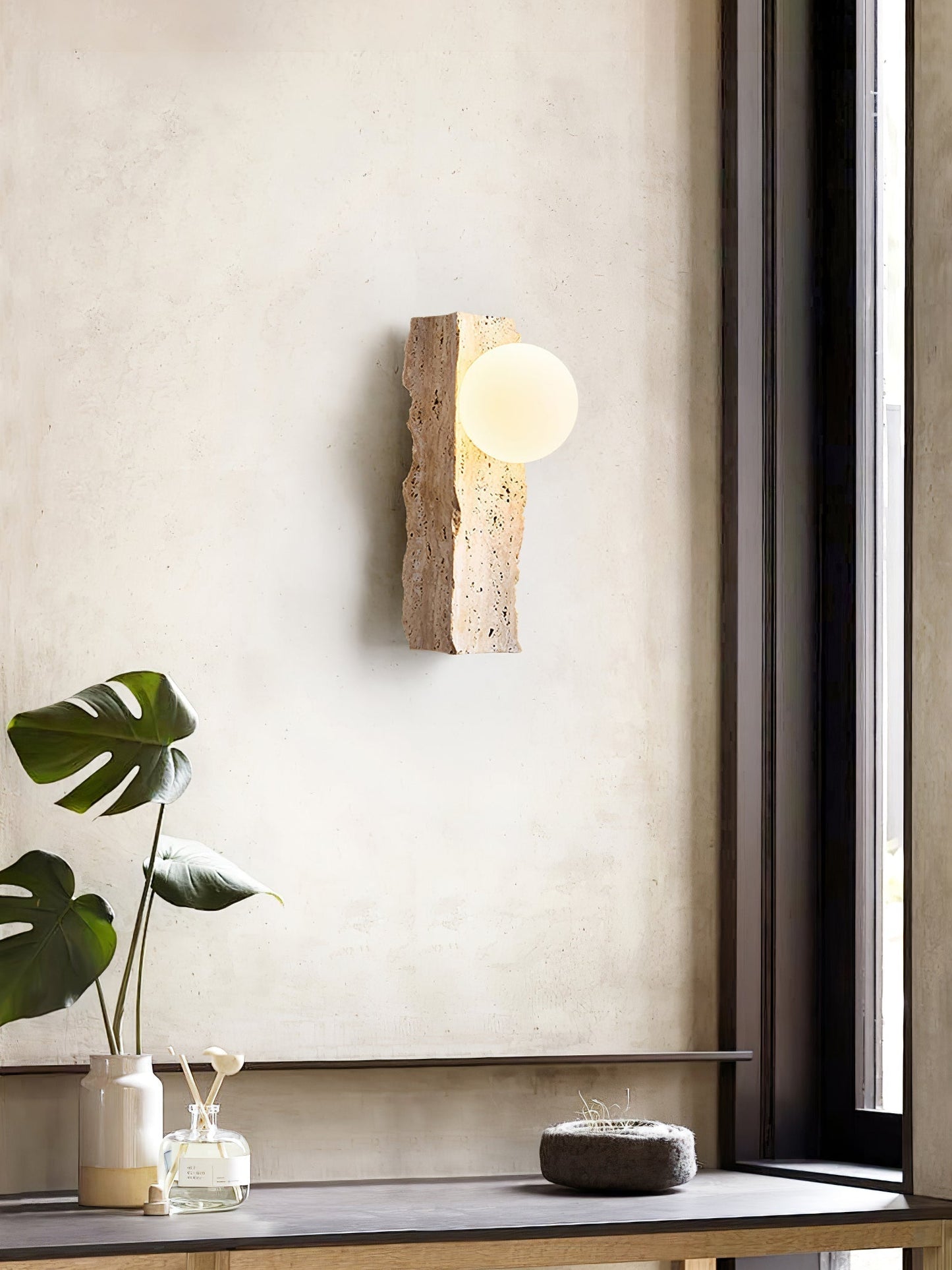 Elnoren Organic Travertine Wall Light