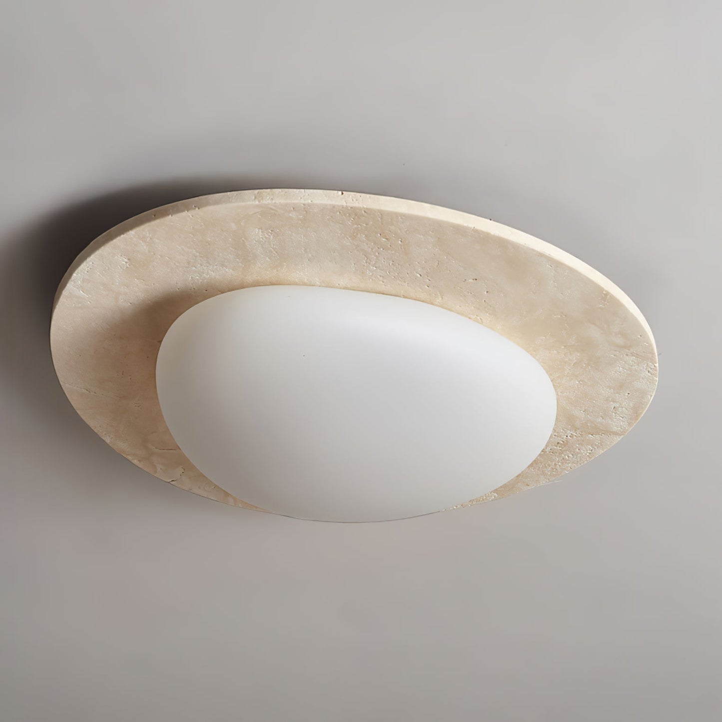 Orlaeisra Circular Travertine Ceiling Light