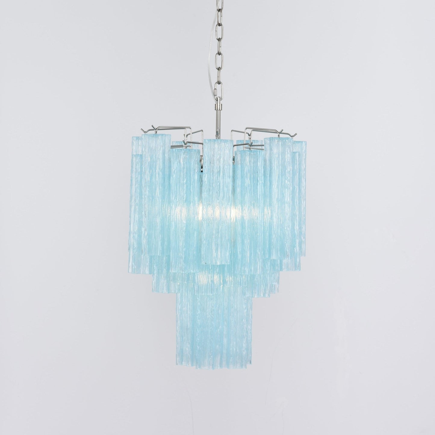 Aurora Chandelier Azzura Murano Glass Tube Coastal