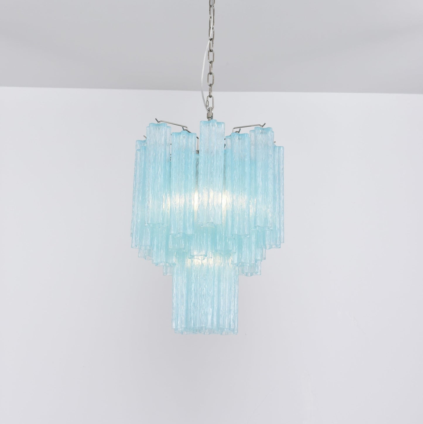 Aurora Chandelier Azzura Murano Glass Tube Coastal