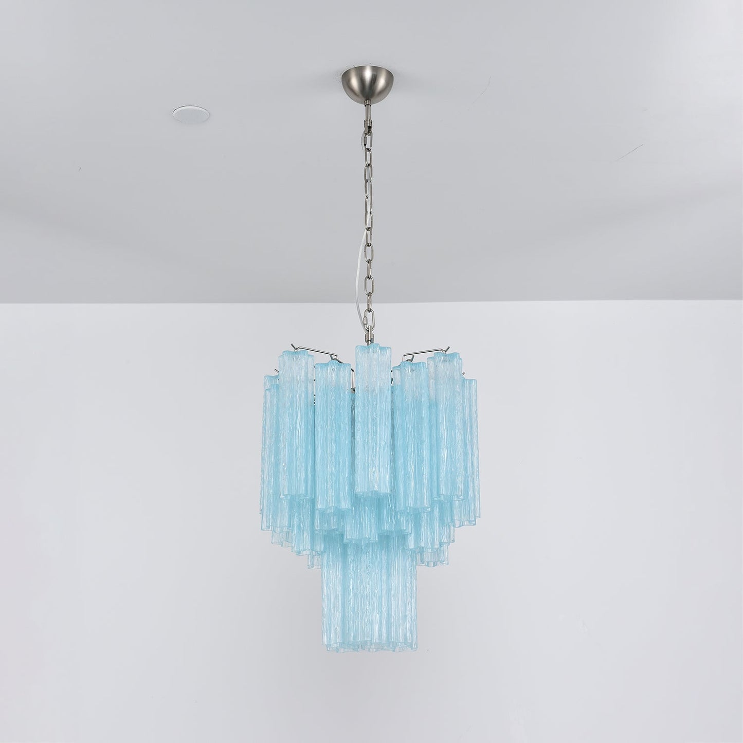 Aurora Chandelier Azzura Murano Glass Tube Coastal