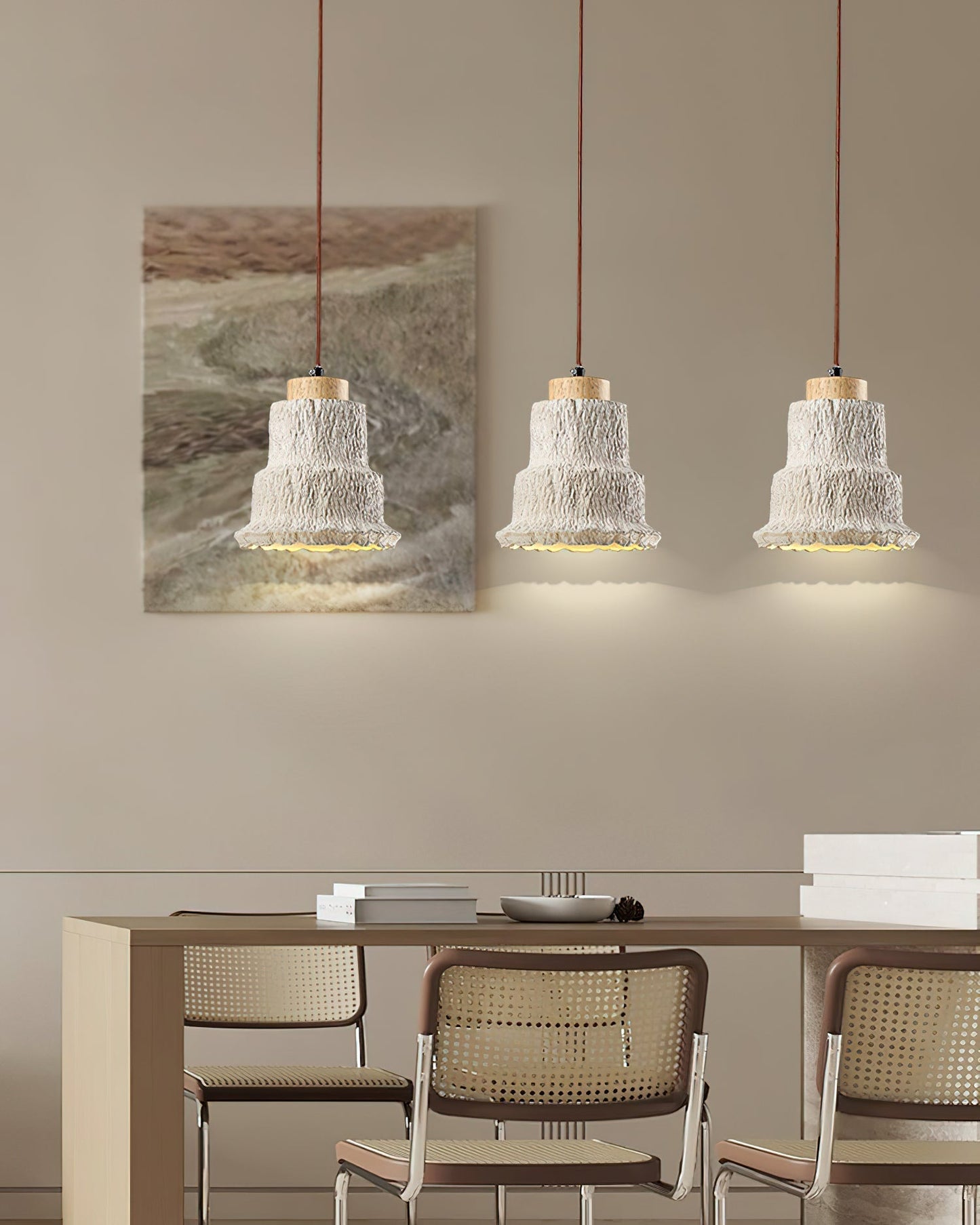 Esilara Tiered Travertine Pendant Light