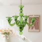 Aurora Chandelier Murano Glass Green