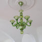Aurora Chandelier Murano Glass Green