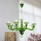 Aurora Chandelier Murano Glass Green