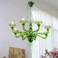 Aurora Chandelier Murano Glass Green