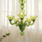 Aurora Chandelier Murano Glass Green