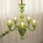 Aurora Chandelier Murano Glass Green