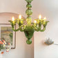 Aurora Chandelier Murano Glass Green