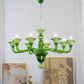 Aurora Chandelier Murano Glass Green