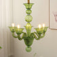 Aurora Chandelier Murano Glass Green