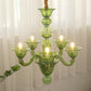 Aurora Chandelier Murano Glass Green