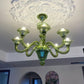 Aurora Chandelier Murano Glass Green