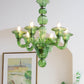 Aurora Chandelier Murano Glass Green