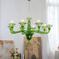Aurora Chandelier Murano Glass Green