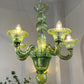 Aurora Chandelier Murano Glass Green