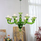 Aurora Chandelier Murano Glass Green