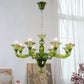 Aurora Chandelier Murano Glass Green