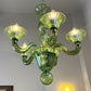 Aurora Chandelier Murano Glass Green