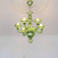 Aurora Chandelier Murano Glass Green