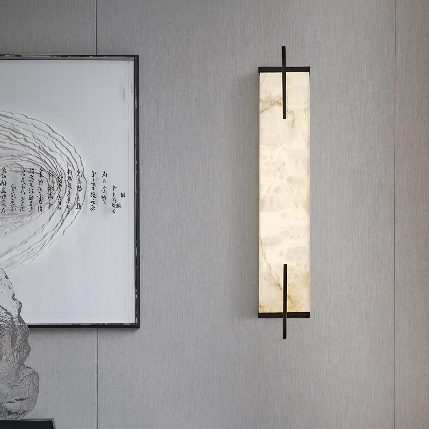 Aurcarir Rectangular Alabaster Wall Light