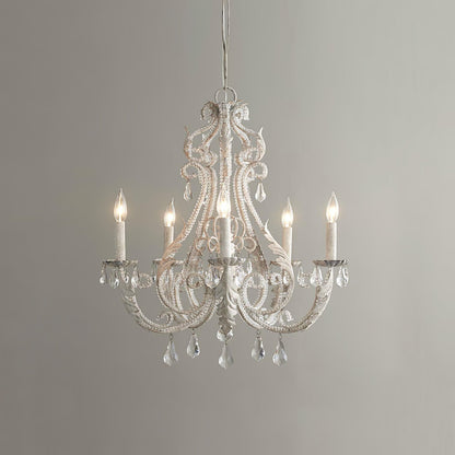 Lustra Pendant Lamp Candle Holder Crystal Beads