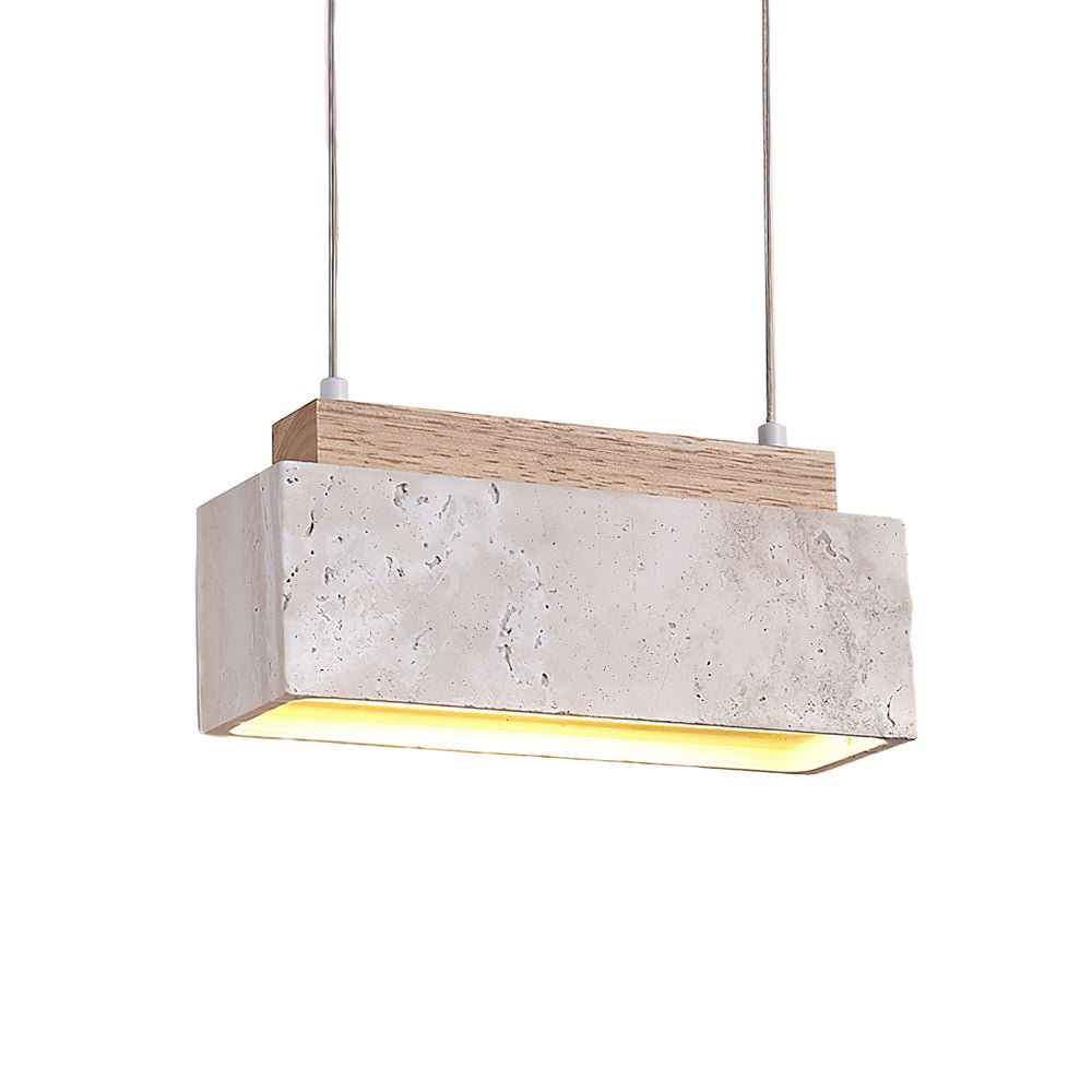 Ciraeila Rectangular Travertine Pendant Light