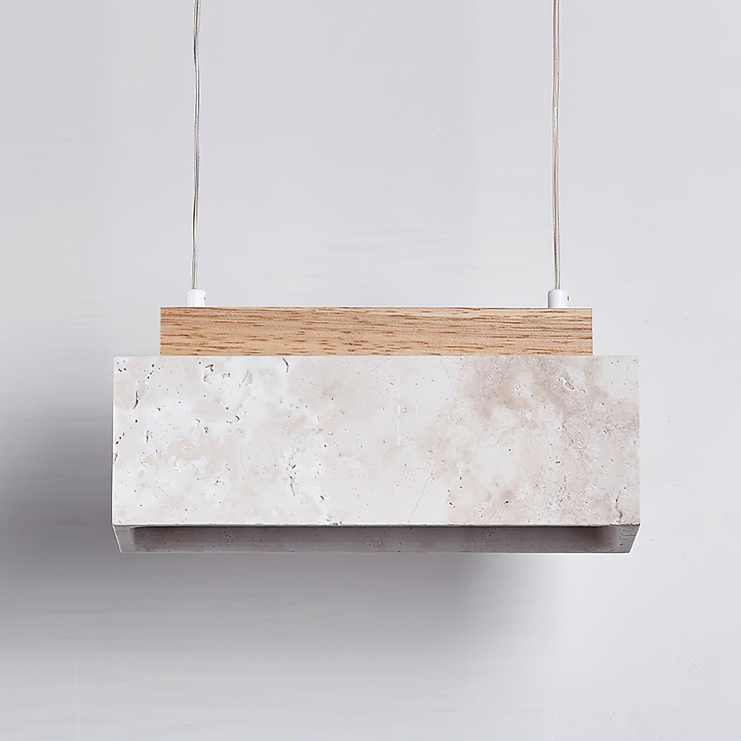 Ciraeila Rectangular Travertine Pendant Light