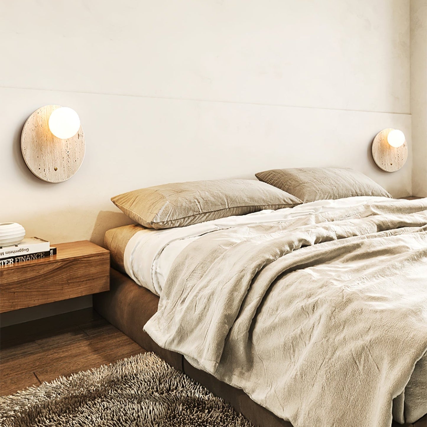 Syloryra Minimalist Travertine Wall Light
