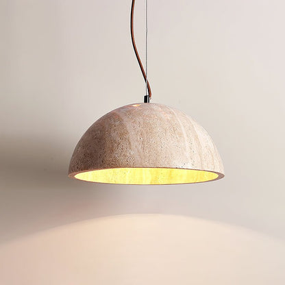 Avdoraris Dome-shaped Travertine Pendant Light