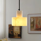 Alabaster Pendant Lgiht Dual Cylindrical