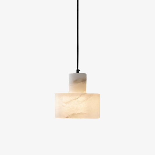 Alabaster Pendant Lgiht Dual Cylindrical