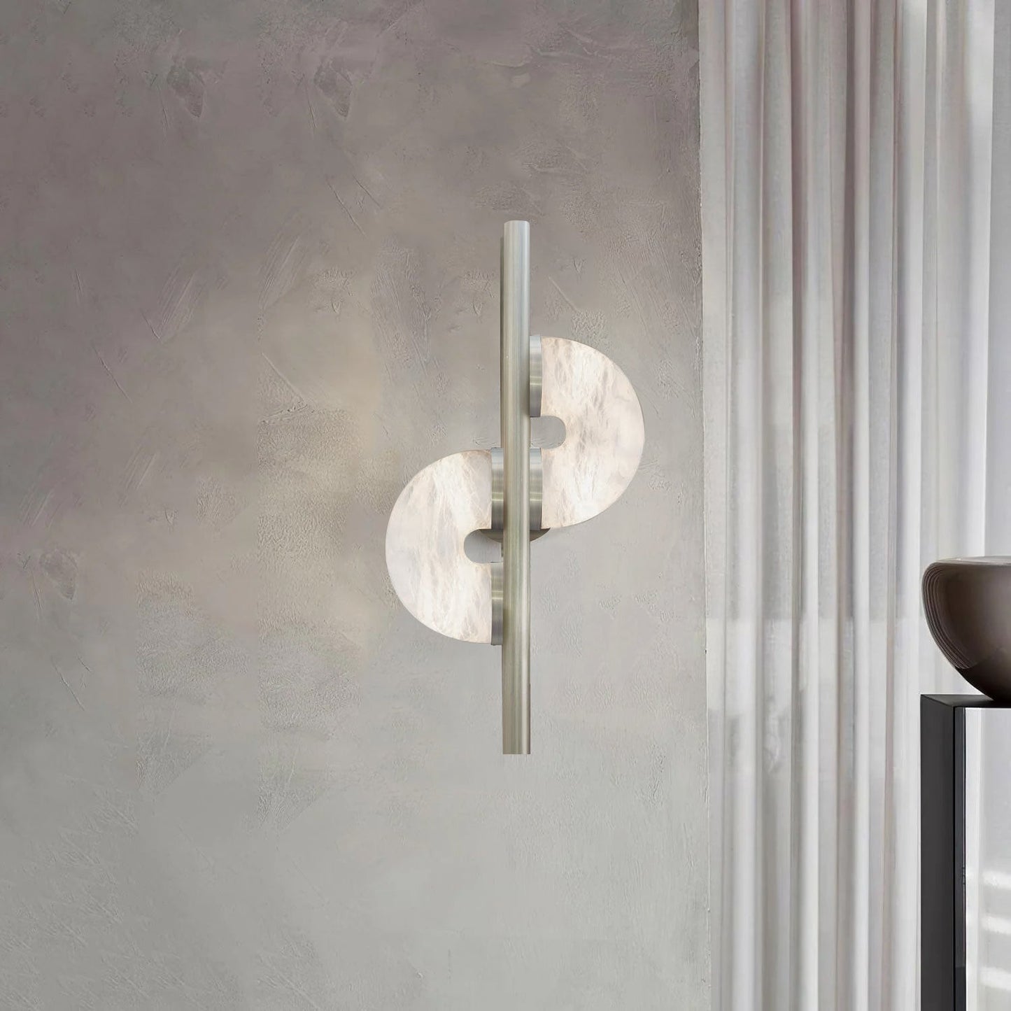 Liraven Dual Disc Alabaster Wall Light