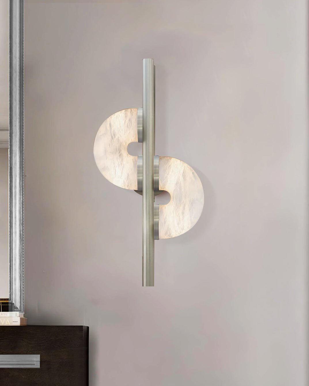 Liraven Dual Disc Alabaster Wall Light