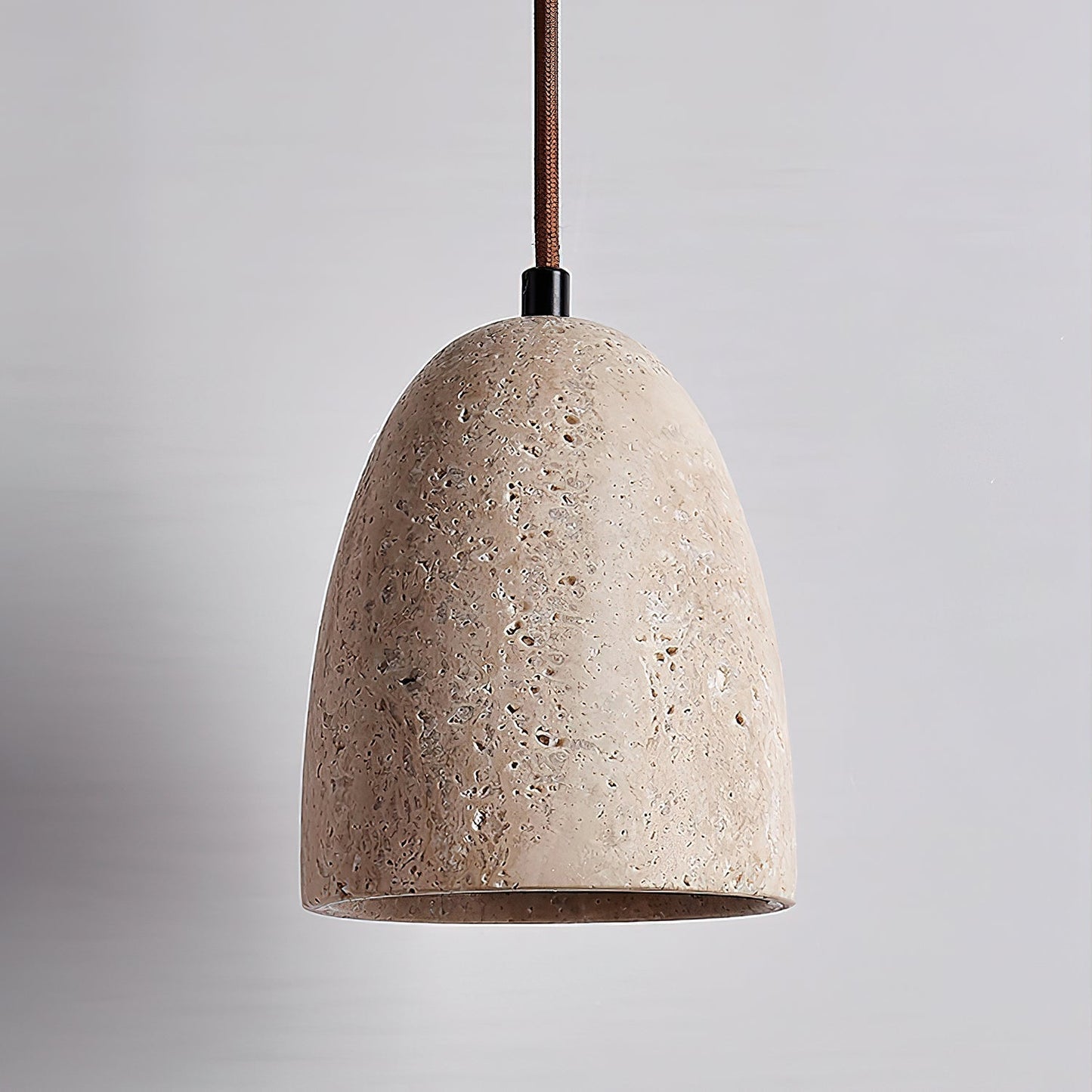 Evtheira Conical Travertine Pendant Light
