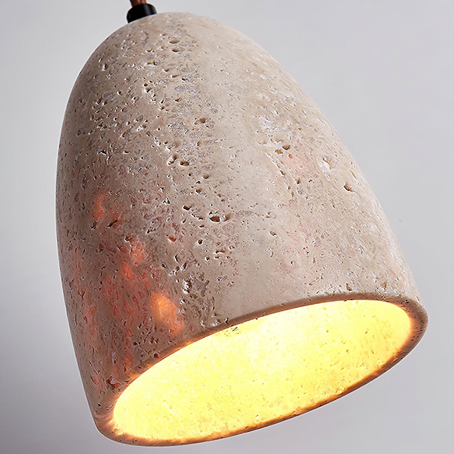Evtheira Conical Travertine Pendant Light