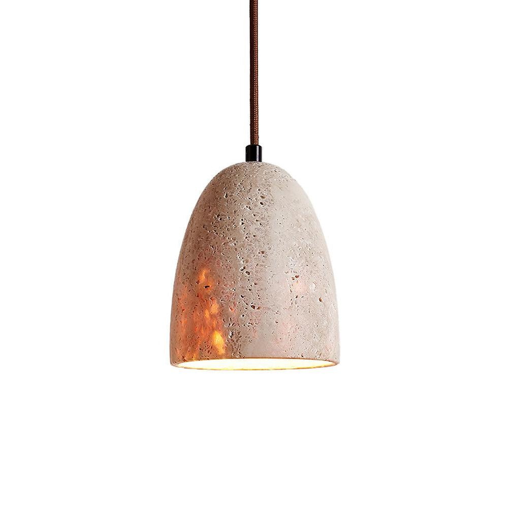 Evtheira Conical Travertine Pendant Light