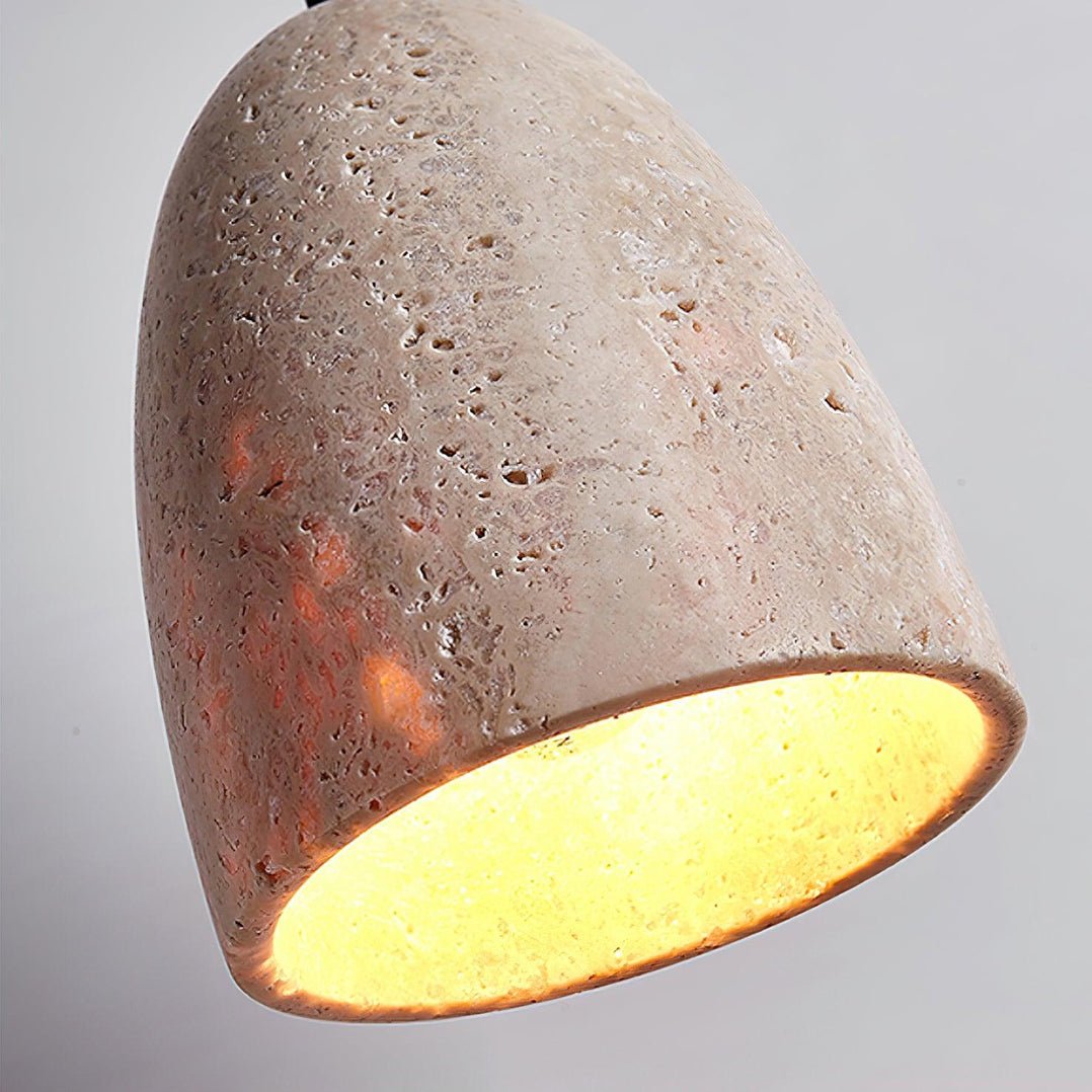 Evtheira Conical Travertine Pendant Light