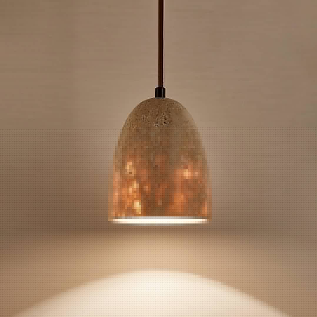 Evtheira Conical Travertine Pendant Light