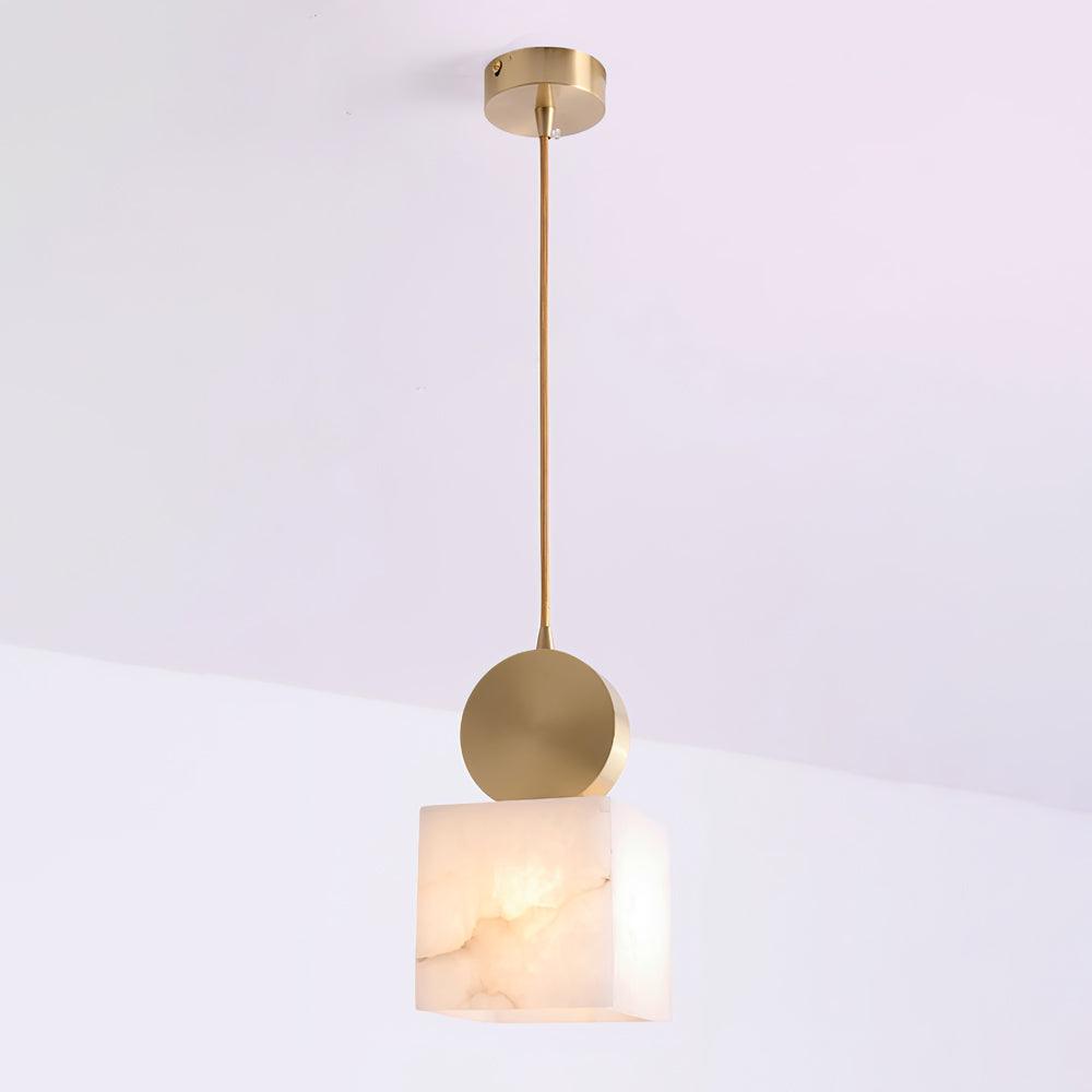 Lyrindis Cylinder Alabaster Pendant Light