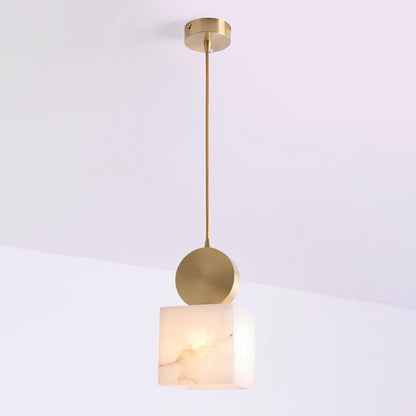 Lyrindis Cylinder Alabaster Pendant Light