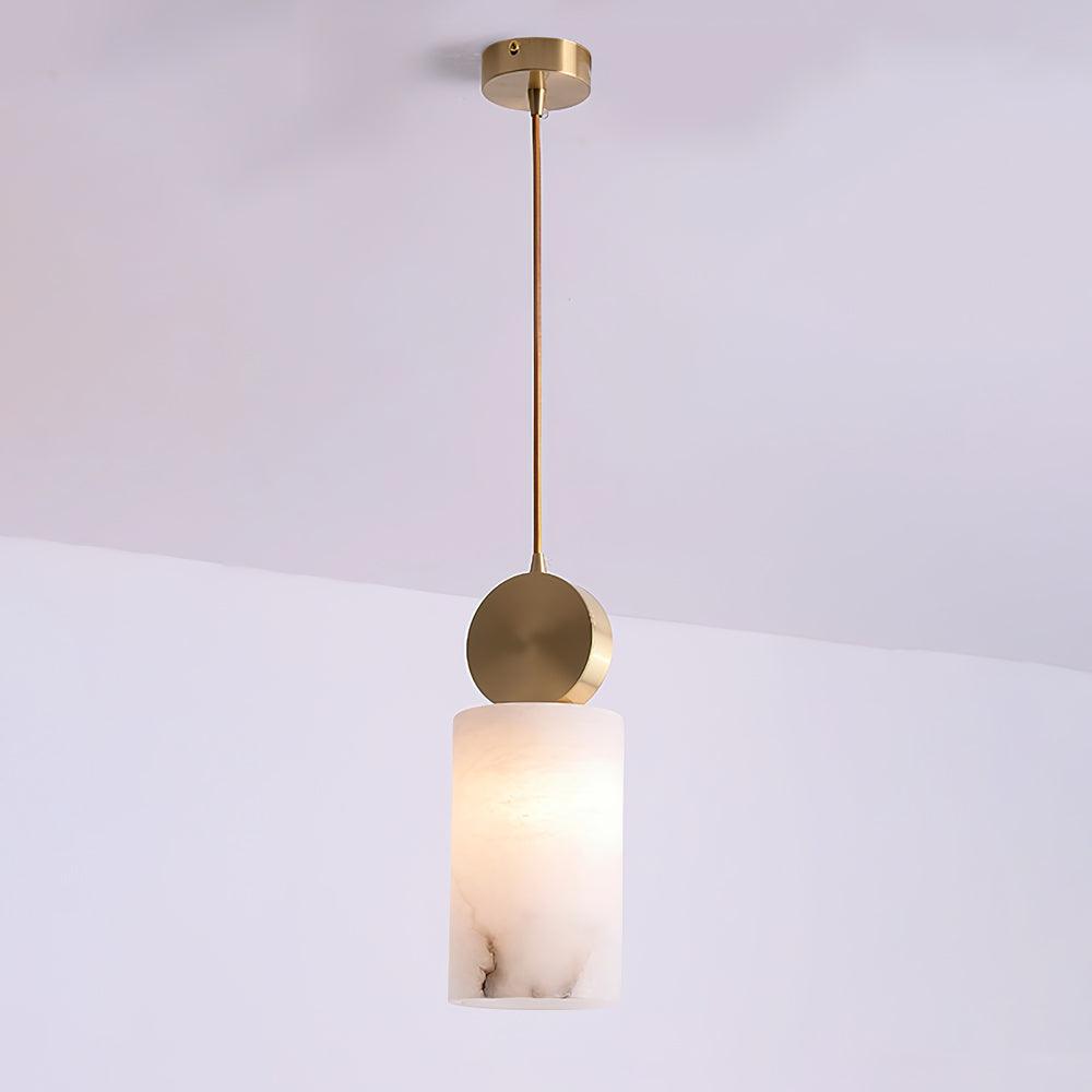 Lyrindis Cylinder Alabaster Pendant Light