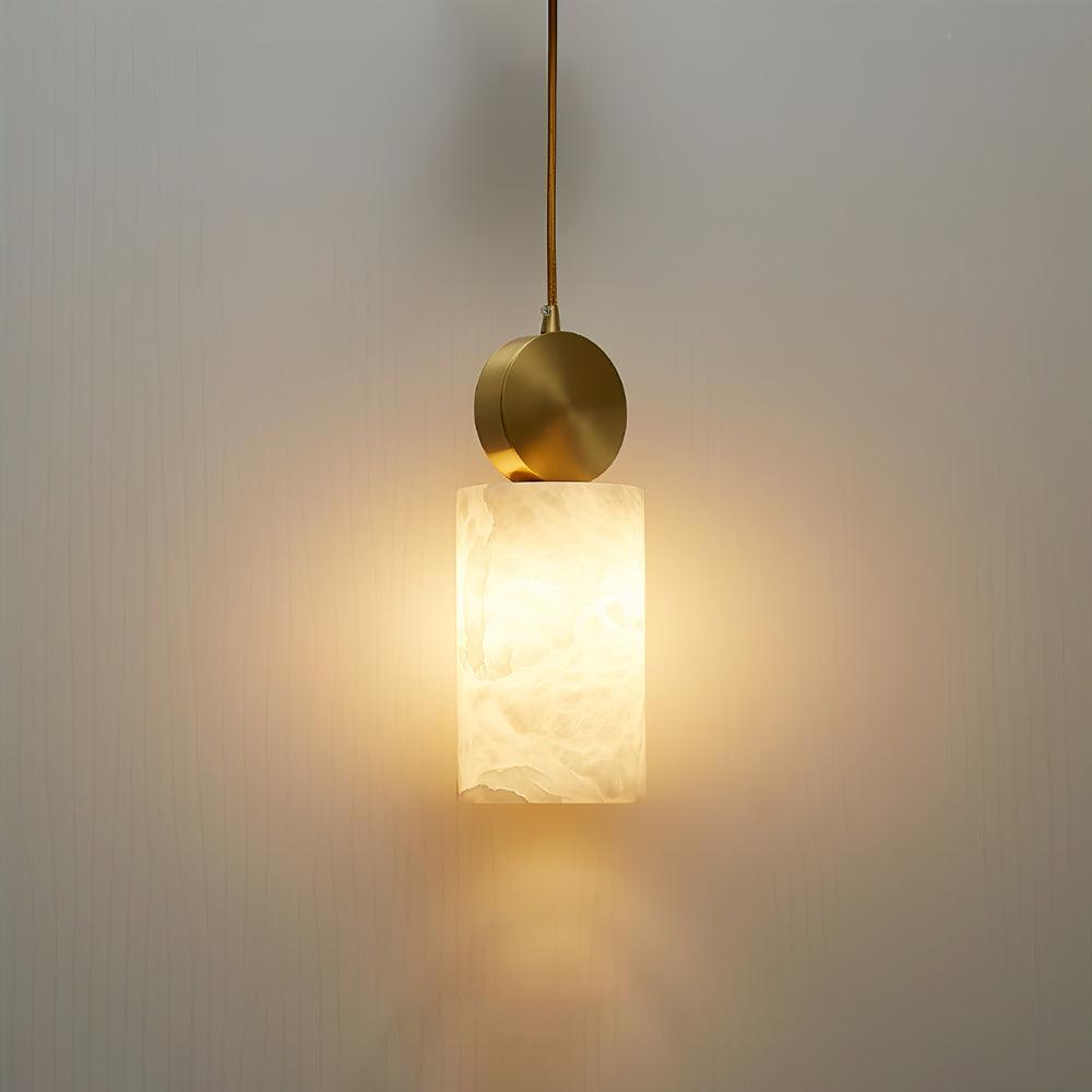 Lyrindis Cylinder Alabaster Pendant Light