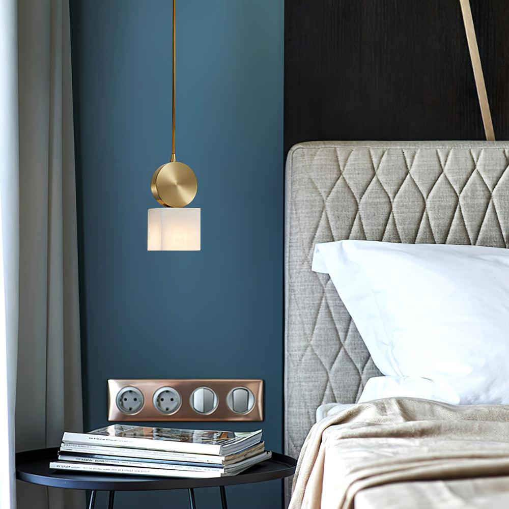 Lyrindis Cylinder Alabaster Pendant Light