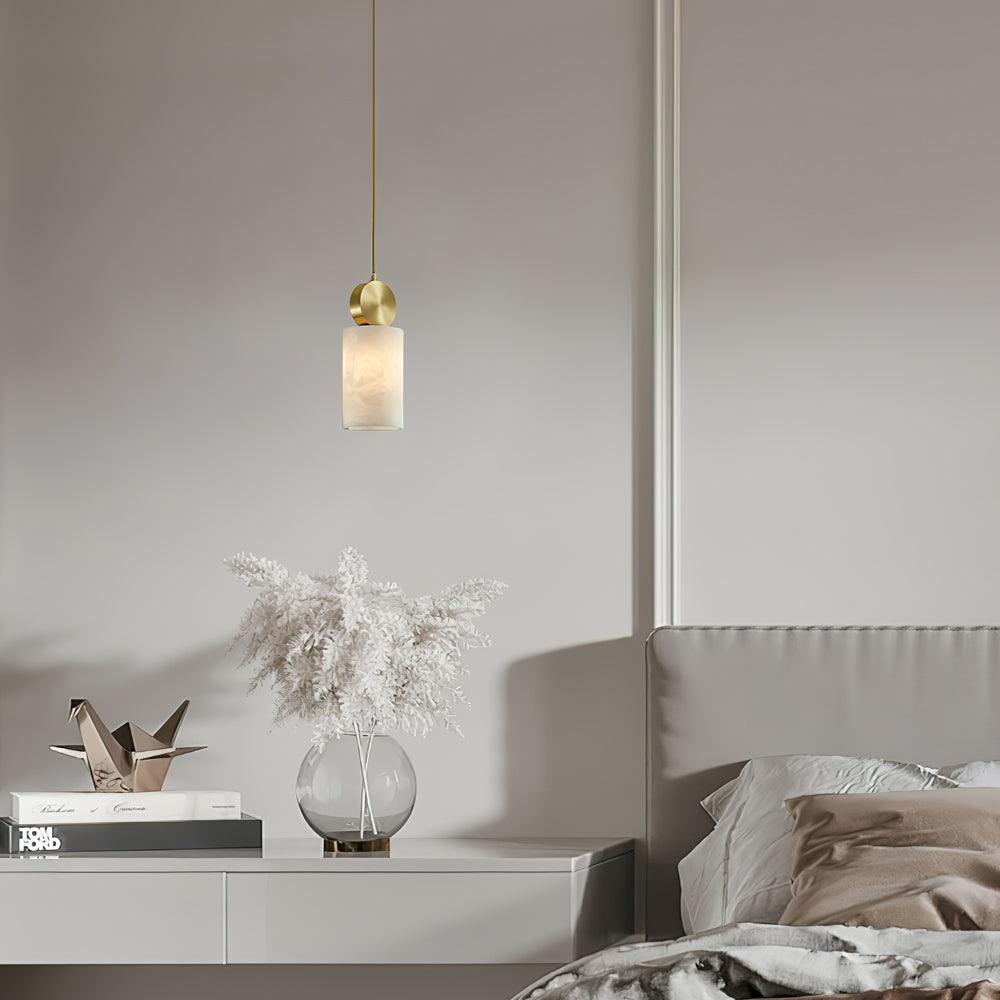 Lyrindis Cylinder Alabaster Pendant Light