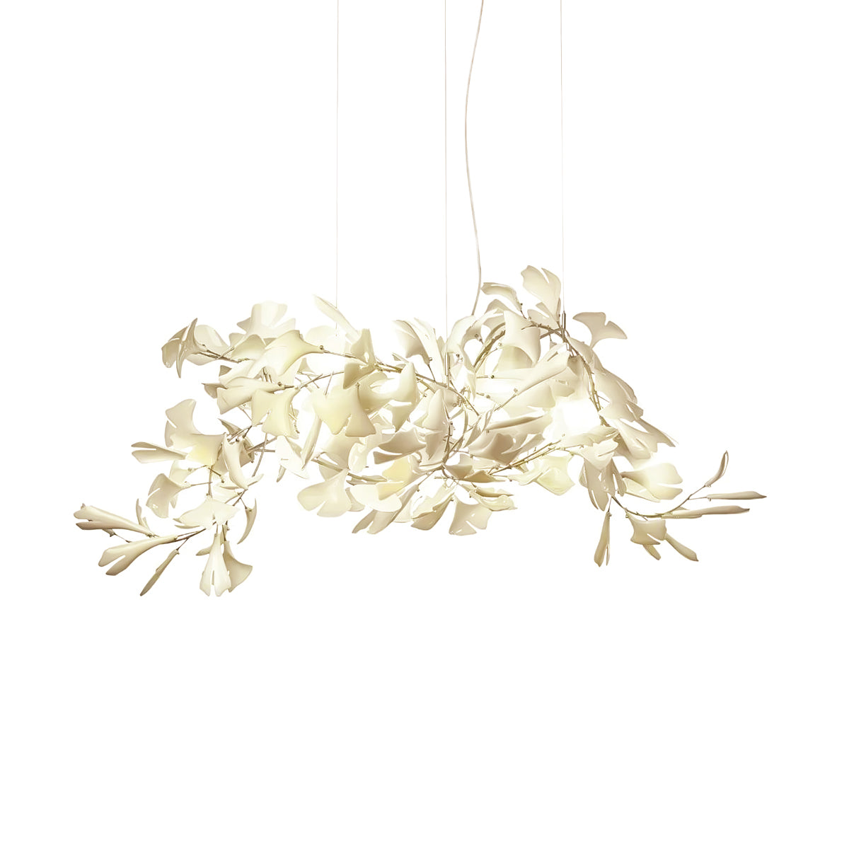 Olivia Ceramic Gingko Leaf Chandelier Organic Curves