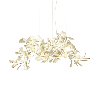 Olivia Ceramic Gingko Leaf Chandelier Organic Curves